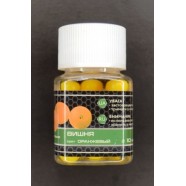 Наживка плаваюча, силіконова, в діпі, EOS, Кулька, 10мм, 25шт/уп, Вишня, помаранчевий